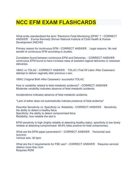 ncc efm|Exam Detail .